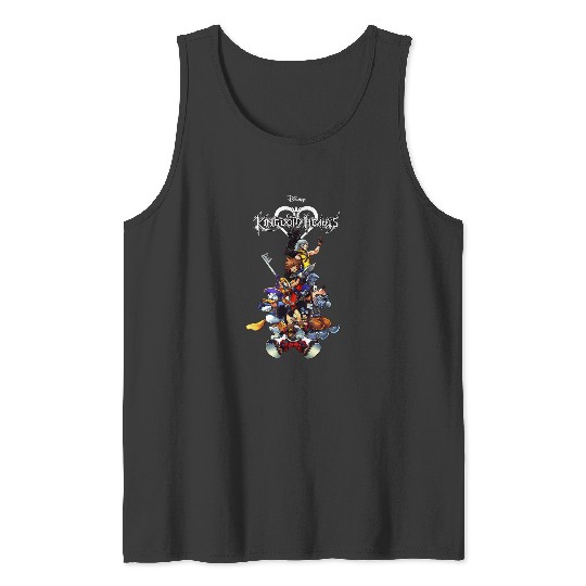 Disneyss Kingdom Hearts Group shots Action Pose Logo Tank Tops