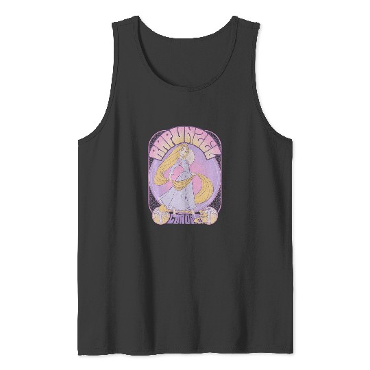 Disney Tangled Rapunzel Seventies Retro Poster Tank Tops