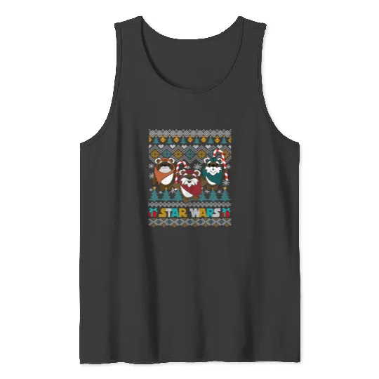 Star Wars Ewoks Candy Canes Christmas, Disney Star Wars Christmas, Mickey's Very Merry Christmas Tank Tops