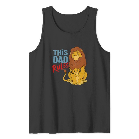Disney The Lion King Simba and Mufasa This Dad Rules Tank Tops