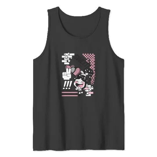 Disney WreckIt Ralph Von Sweetz Vanellope Kawaii Logo Tank Tops
