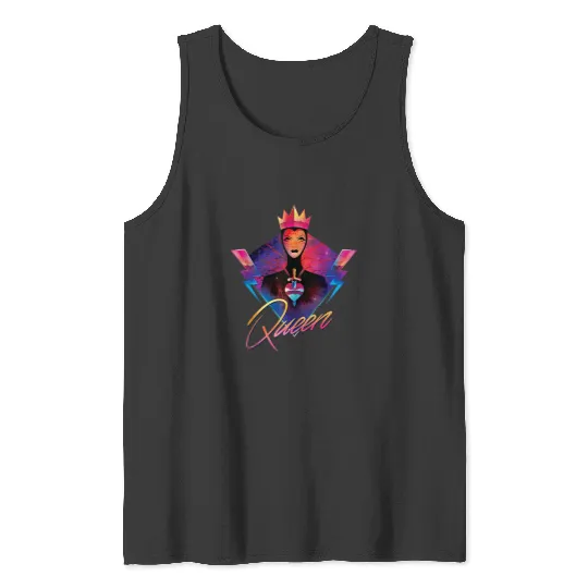 Disneys villains evil queen neon 90s rock band Tank Tops