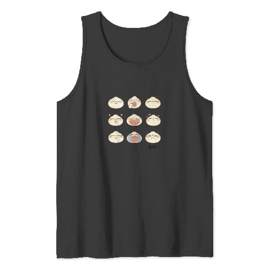 Disney Pixar Bao Nine Feelings Of Dumpling Emoti Tank Tops