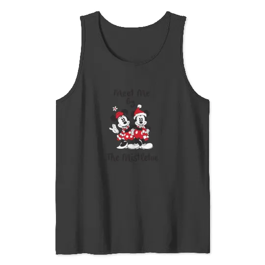 Disneys Minnie N Mickeys Meet me by the Mistletoe Holiday Tank Tops