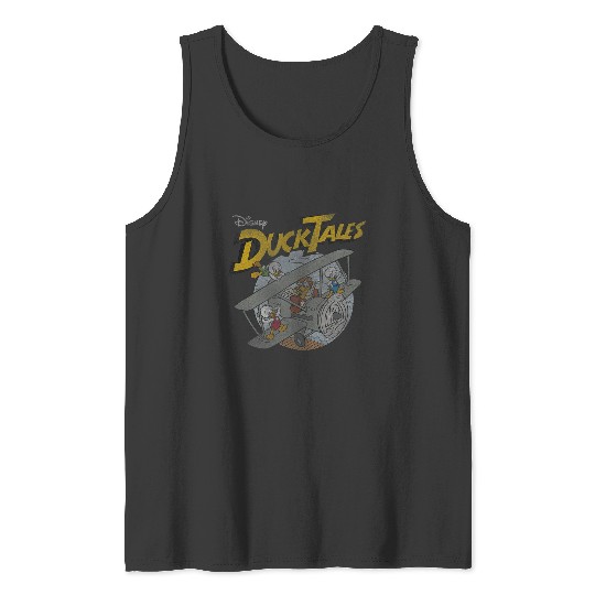 Disney DuckTales Ducks On Airplane Distressed Portrait Tank Tops