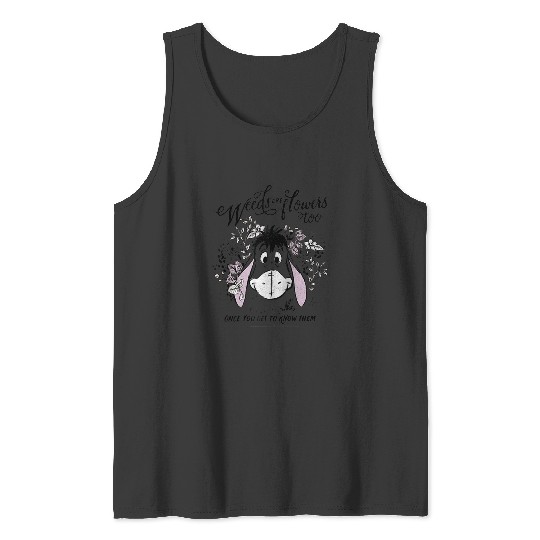 Disneys winnie pooh eeyore weeds are flowers too raglan baseball Tank Tops