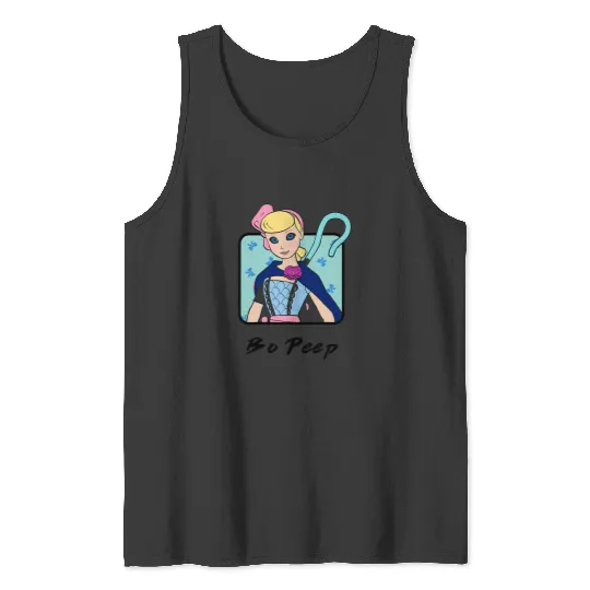 Disneys Pixars Toy Story 4 Bo Peep Colorful Bust Portrait Tank Tops