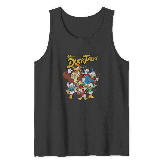 Disney DuckTales Main Characters Full Of Joy Group Shot Tank Tops