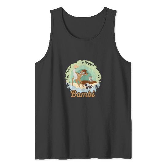 Disney Bambi Thumper And Flower Paper Cut Portrait Tank Tops