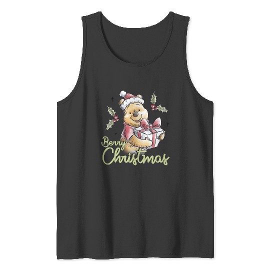 Disney Winnie The Pooh Berry Christmas Merry Christmas Tank Tops
