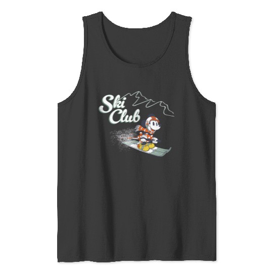 Disney Minnie Mouse Winter Sports Ski-Skiing Retro Ski-Ski Club_2 Skiing Tank Tops