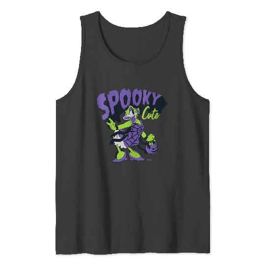 Womens Disney Daisy Duck Halloween Spider Web Costume Spooky Cute V-Neck Tank Tops