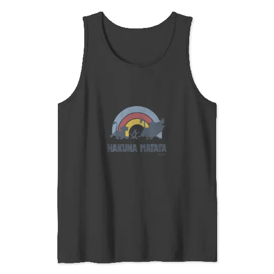 Disneys lion king hakuna matata distressed rainbow logo premium Tank Tops