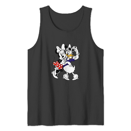 Womens Disney Mickey and Friends Minnie Mouse and Daisy Duck BFF V-Neck Tank Tops
