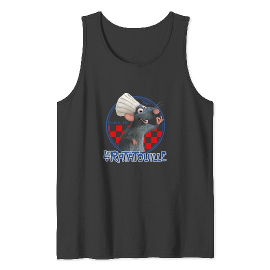 Disney Pixar Ratatouille Remy Chef Hat Portrait Graphic Tee Tank Tops