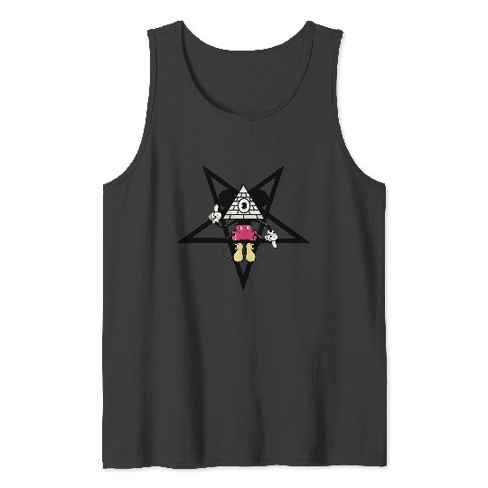 Baphomet   Disney Mickey Ears   Pentagram Occult   Witchy Feminis  Satanic Lucifer  Gay Pride Tank Tops