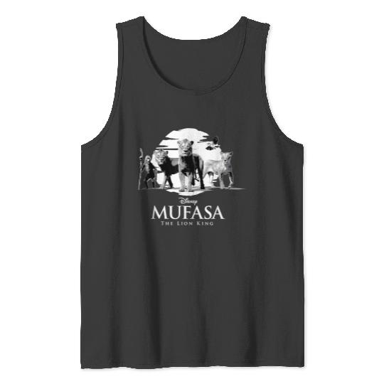Disneyss Mufasa The Lion King Movie Black White Characters Tank Tops
