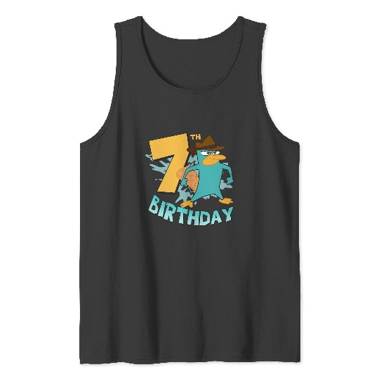 Disney Phineas and Ferb 7th Birthday Perry The Platypus Tank Tops