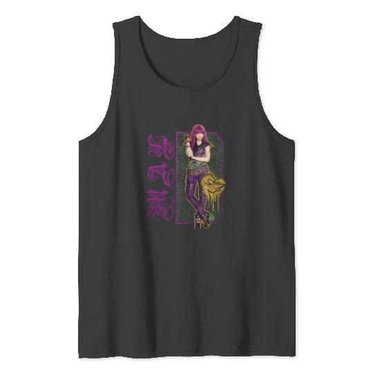 Disney Descendants 2 Mal Paint Drip Poster Tank Tops