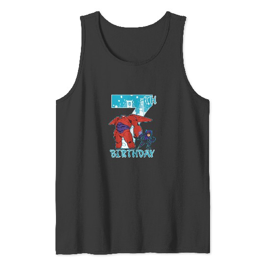 Disney Big Hero 6 Baymax Hiro 7th Birthday Graph Tank Tops