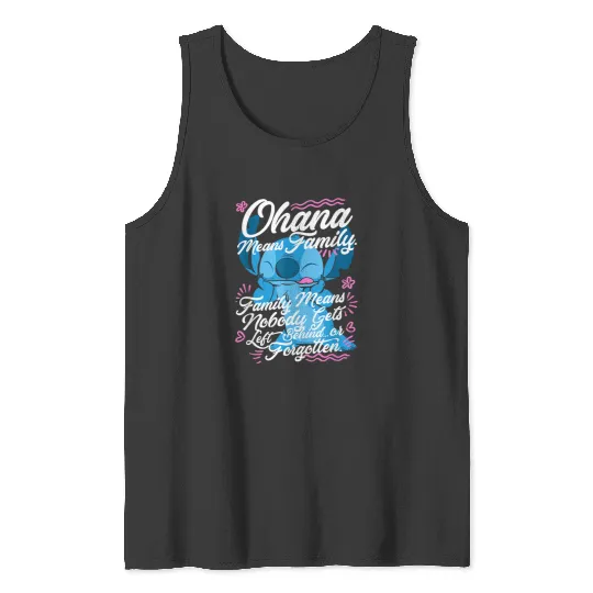 Disneyss Lilo Stitch Ohana Means Family Stitch Quote Tank Tops