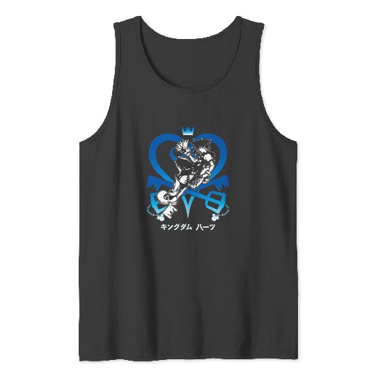 Disney Kingdom Hearts Sora Color Keyblade Kanji Hero Poster Tank Tops