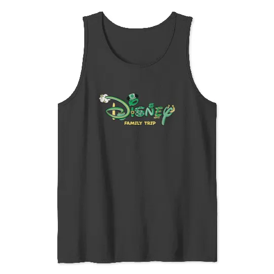 Disneyss Logo St Patricks Day Family Trip Vacation Matching Vneck Tank Tops