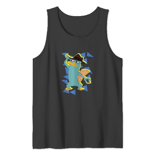 Disney Phineas And Ferb Perry The Platypus On The Lookout Tank Tops