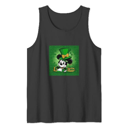 Steamboat Willie Celebrates St Patricks Day  1SALE!! Mickey Retro Disney Shirt, Mickey Checkered Shirt, Vintage Disney, Retro Mickey, Mickey Gift S-5XL Tank Tops