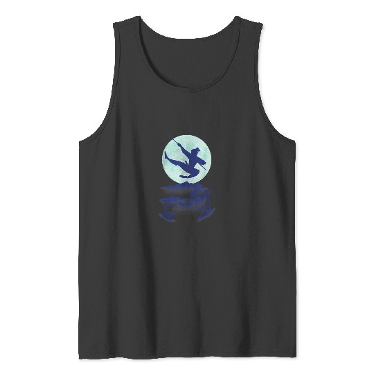 Disney Mulan Jump Night Sky Moon Graphic TShirt Tank Tops