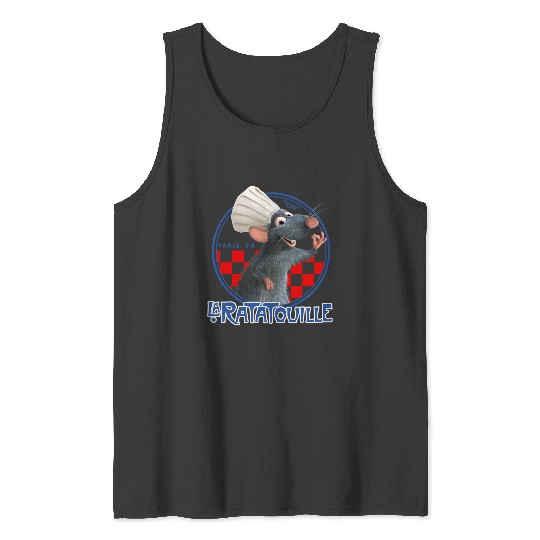 Disney Pixar Ratatouille Remy Chef Hat Portrait Graphic Tee Tank Tops