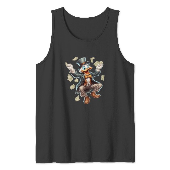 Scrooge Mcduck  23SALE!! Mickey Retro Disney Shirt, Mickey Checkered Shirt, Vintage Disney, Retro Mickey, Mickey Gift S-5XL Tank Tops