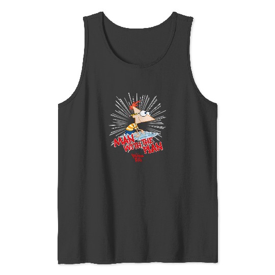 Disneyss Phineas And Ferb The Plan Man Tank Tops