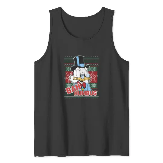 Disney Ducktales Christmas Scrooge Mcduck Bah Humbug Tank Tops