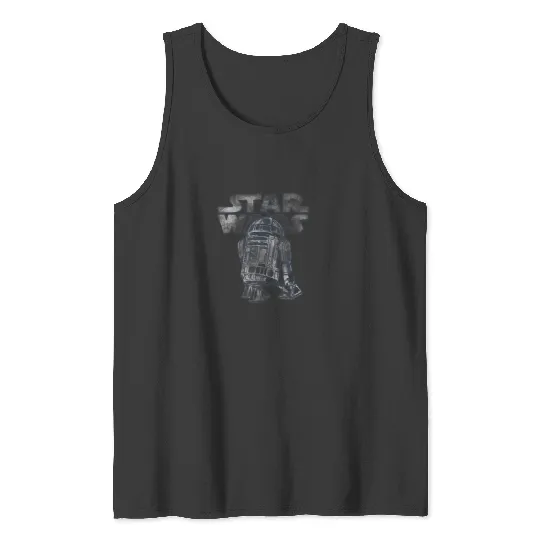 Star Wars R2D2 Vintage Distressed C2 Disney Tank Tops