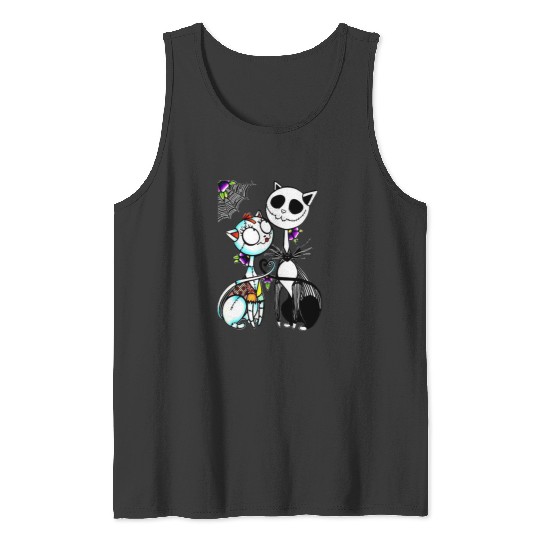 Cute Cat Jack Skellington and Sally iPhone Case: The nightmare dog zero , Nightmare Zero Dog Shirt ,  Zero Nightmare Before Christmas Disney Halloween Tank Tops