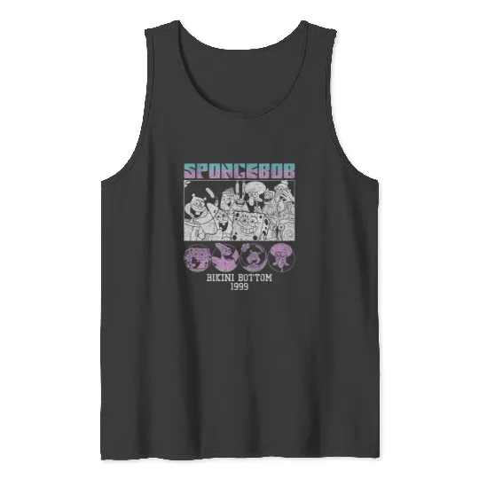 SpongeBob SquarePants Vintage Bikini Bottom Group Poster  : Bobs Burgers Family Shirt, Bobs Burgers Vintage Tank Tops