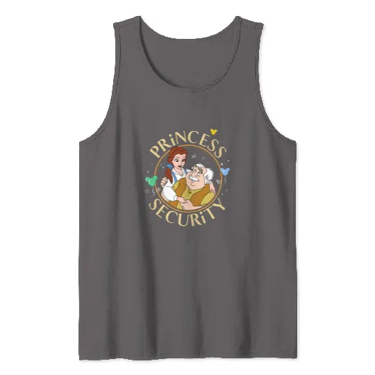 Maurice And Belle Princess Security Tank Tops, Beauty And The Beast, Disney Dad Tank Tops