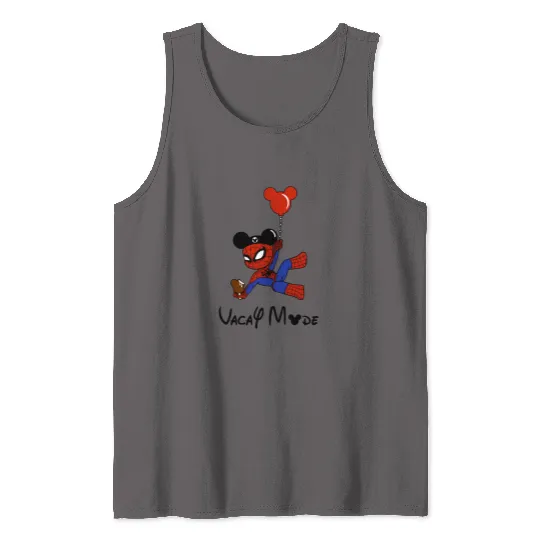 Spiderman Vacay Mode Tank Tops, Disney Spiderman Tank Tops