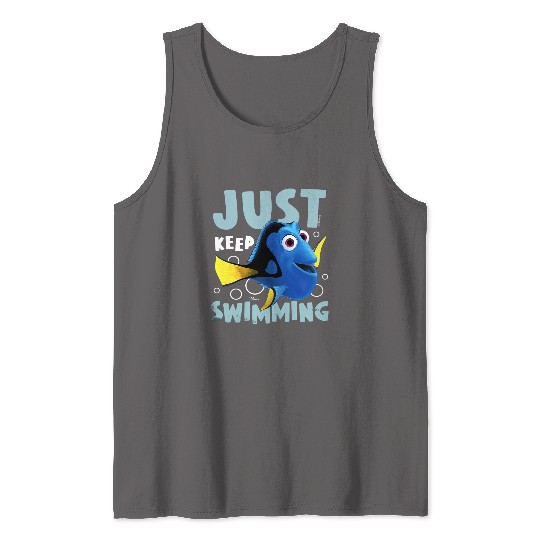 Disney Finding Dory Just Keep Swimming Graphic Tank Tops,WDW Magic Kingdom Disneyland Vacation Gift