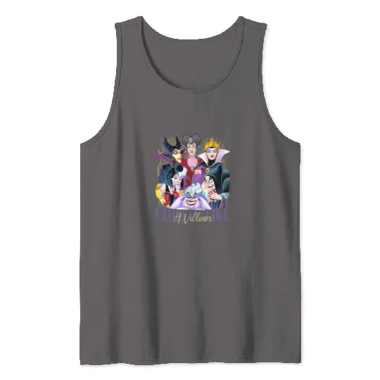 Chillin Like A Villian Tank Tops, Disney Villians Halloween Villains The Evil Tour Tank Tops