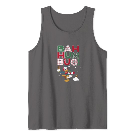 Donald Duck Chip N Dale Bah Humbug Tank Tops, Funny Disney Christmas Tank Tops