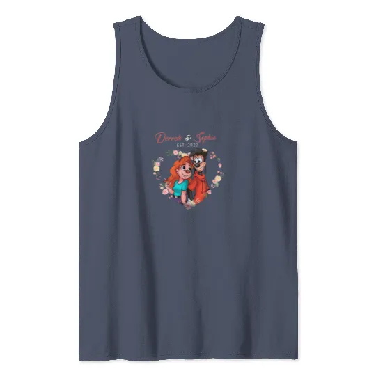 Disney Max and Roxanne Couple Tank Tops, A Goofy Movie Roxanne and Max Valentines Tank Tops