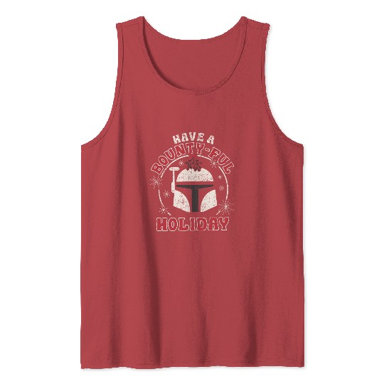 Boba Fett Have A Bounty-Ful Holiday Christmas Tank Tops, Funny Disney Star Wars Tank Tops