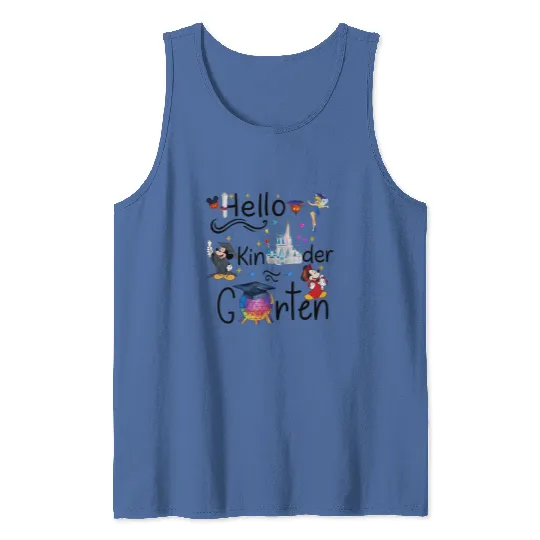 Kindergarten Teacher Tank Tops, Disney Teacher Tank Tops, Disney Back To School Tank Tops