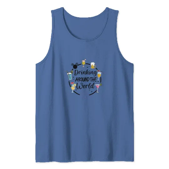 Disney Drinking Team Tank Tops, Drinking Around The World