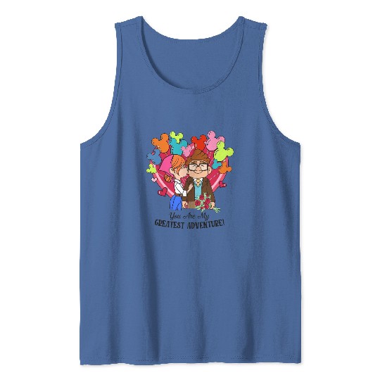Retro Carl and Ellie Disney Balloon Tank Tops, You're My Greatest Adventure, Disney Up Valentine's Day Tank Tops