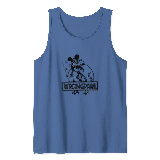 Jurassic Park Wrong Park Tank Tops- Universal Studios Tank Tops- Disney Tank Tops- Custom Design Colors Available