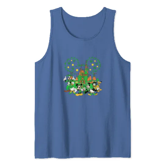 Disney St Patrick's Day Vintage  Tank Tops,  Mickey And Friends St Patrick, Disney Shamrock Tank Tops