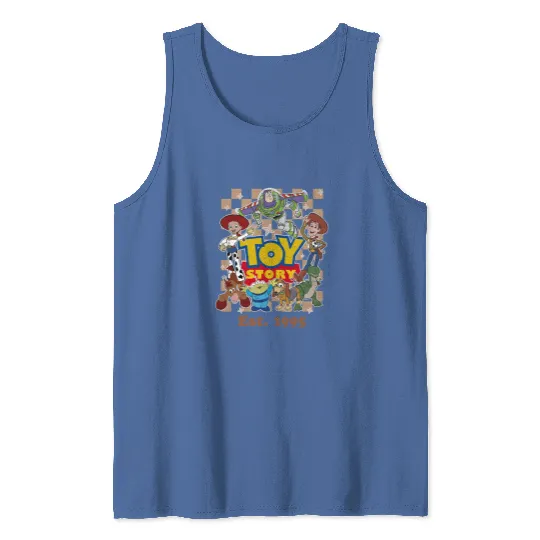 BM Disney Toy Story Est 1995  Tank Tops, Disney Toy Story Characters Group Tank Tops, Toy Story Birthday Tank Tops